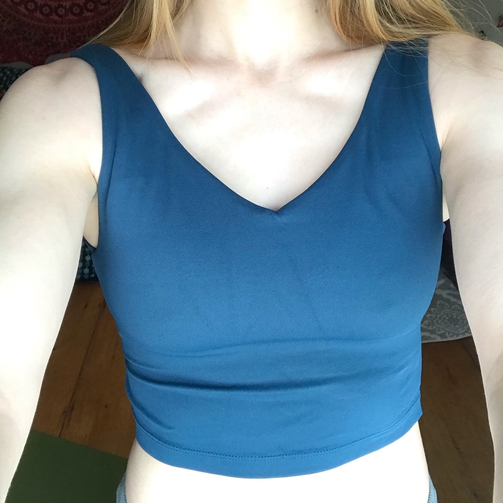 Teal Astoria activewear crop top size small